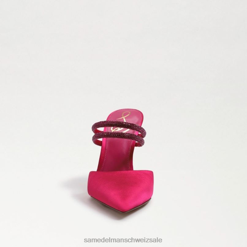 CH Sam Edelman Frauen Agustina Mule-Pumpe kräftiger Fuchsia-Satin X2J86954 Schuhwerk