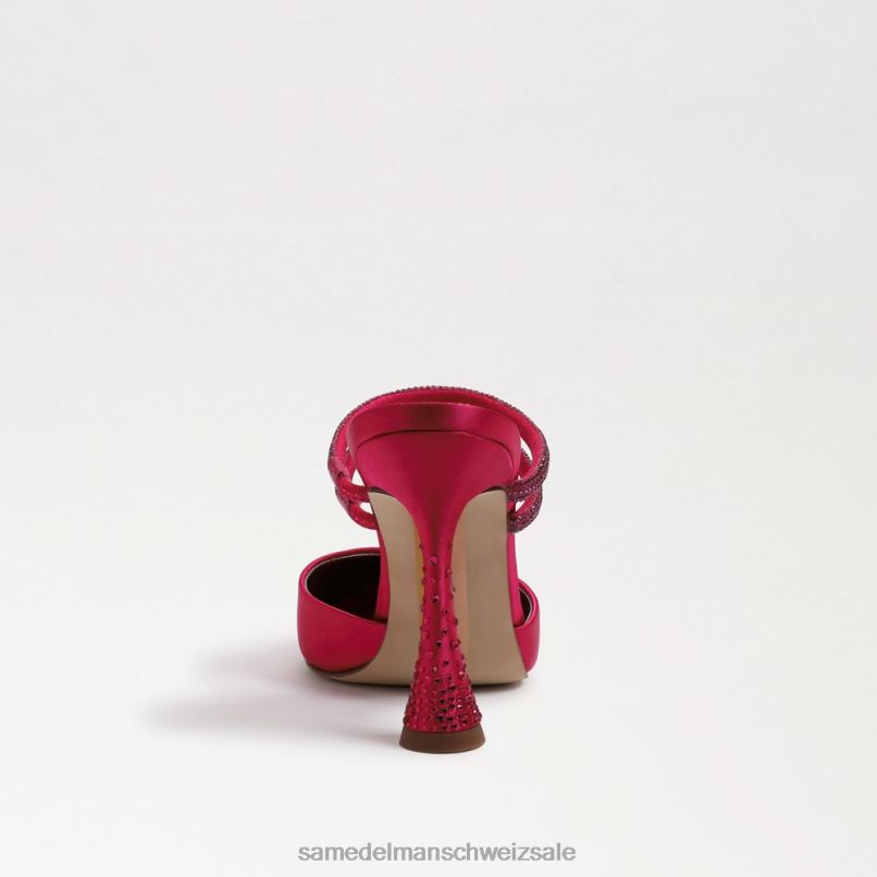 CH Sam Edelman Frauen Agustina Mule-Pumpe kräftiger Fuchsia-Satin X2J86954 Schuhwerk