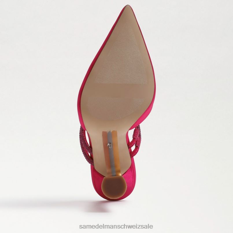 CH Sam Edelman Frauen Agustina Mule-Pumpe kräftiger Fuchsia-Satin X2J86954 Schuhwerk