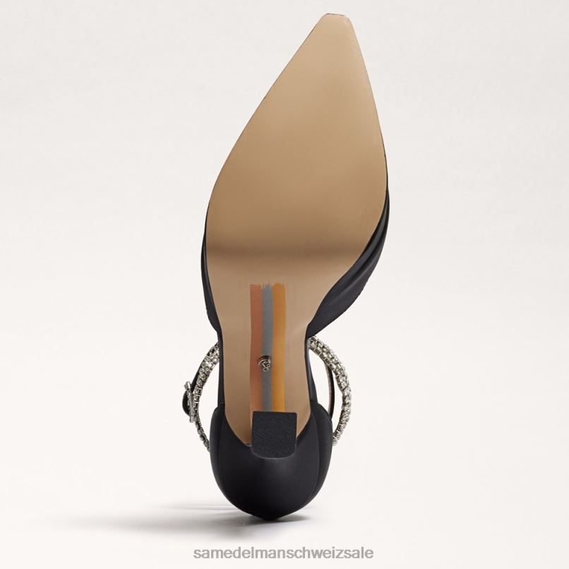 CH Sam Edelman Frauen Andie-Plateau-Absatz schwarzer Satin X2J86761 Schuhwerk