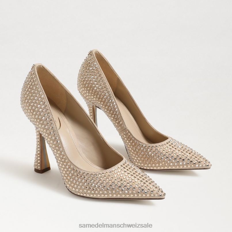 CH Sam Edelman Frauen Antonia Glitzerpumpe Sesam X2J86958 Schuhwerk