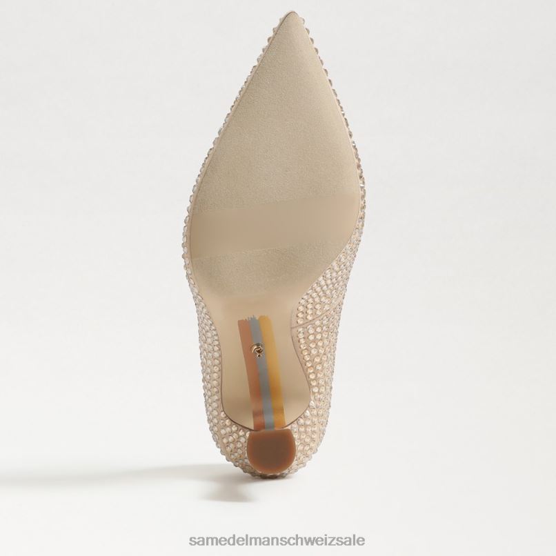 CH Sam Edelman Frauen Antonia Glitzerpumpe Sesam X2J86958 Schuhwerk