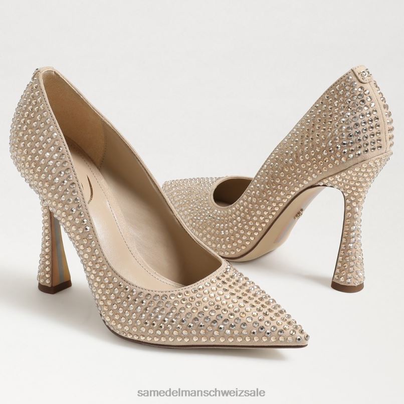 CH Sam Edelman Frauen Antonia Glitzerpumpe Sesam X2J86958 Schuhwerk