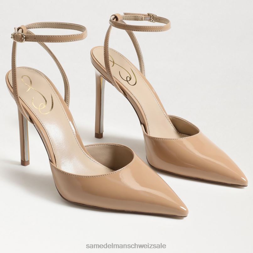 CH Sam Edelman Frauen Avril Slingback-Pumpe goldenes Sandpatent X2J86735 Schuhwerk