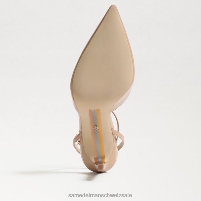 CH Sam Edelman Frauen Avril Slingback-Pumpe goldenes Sandpatent X2J86735 Schuhwerk