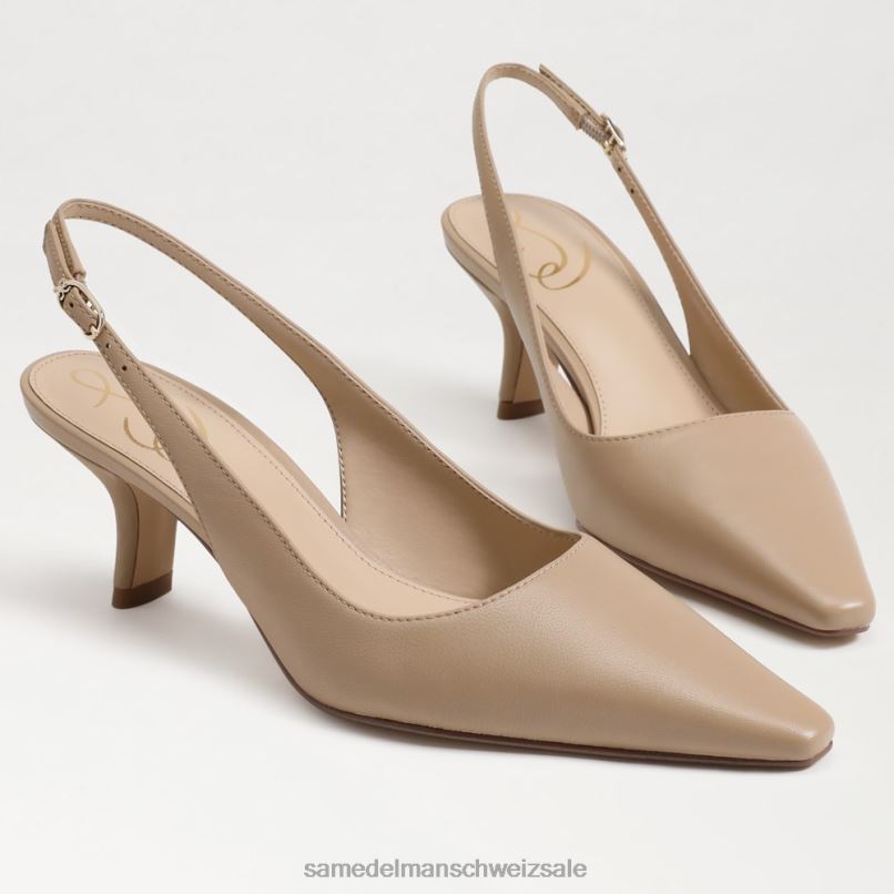CH Sam Edelman Frauen Bianka Slingback-Pumpe Beige X2J8691 Schuhwerk