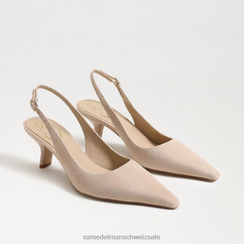 CH Sam Edelman Frauen Bianka Slingback-Pumpe Cappuccino-Wildleder X2J8698 Schuhwerk