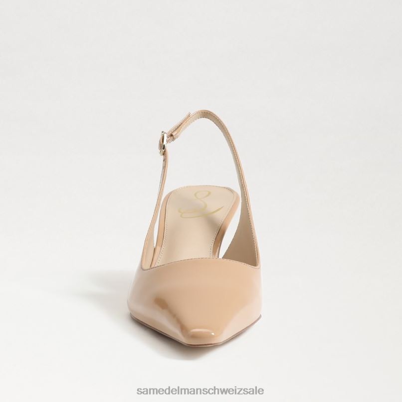 CH Sam Edelman Frauen Bianka Slingback-Pumpe goldenes Sandpatent X2J8695 Schuhwerk