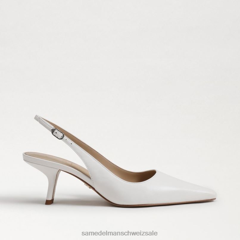 CH Sam Edelman Frauen Bianka Slingback-Pumpe helles Weiss X2J8690 Schuhwerk