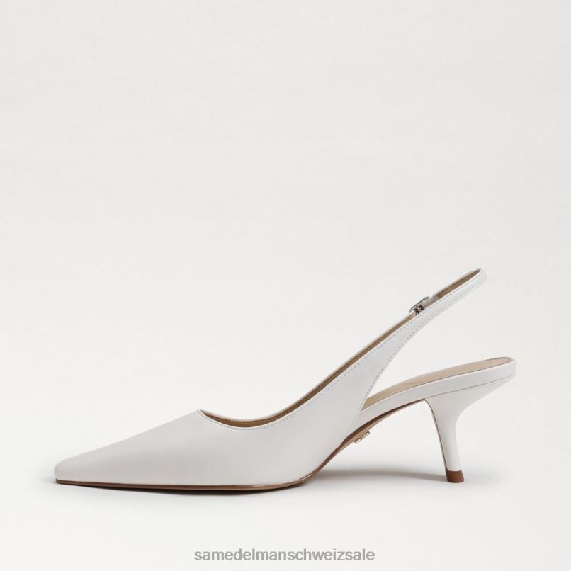 CH Sam Edelman Frauen Bianka Slingback-Pumpe helles Weiss X2J8690 Schuhwerk