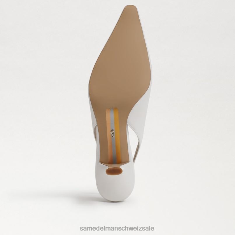 CH Sam Edelman Frauen Bianka Slingback-Pumpe helles Weiss X2J8690 Schuhwerk