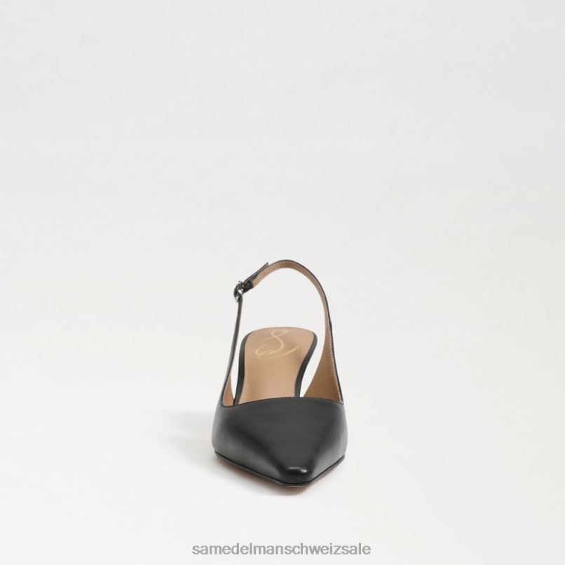 CH Sam Edelman Frauen Bianka Slingback-Pumpe schwarzes Leder X2J8689 Schuhwerk