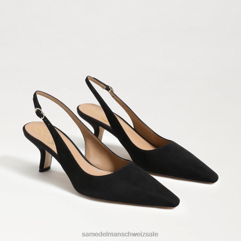 CH Sam Edelman Frauen Bianka Slingback-Pumpe schwarzes Wildleder X2J8697 Schuhwerk