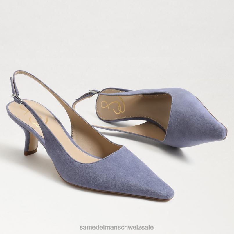 CH Sam Edelman Frauen Bianka Slingback-Pumpe staubiges violettes Wildleder X2J8696 Schuhwerk