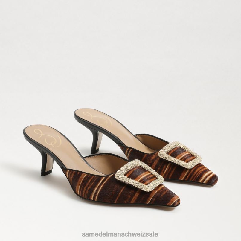 CH Sam Edelman Frauen Brit-Kitten-Heel-Mule braun-multi X2J86430 Schuhwerk