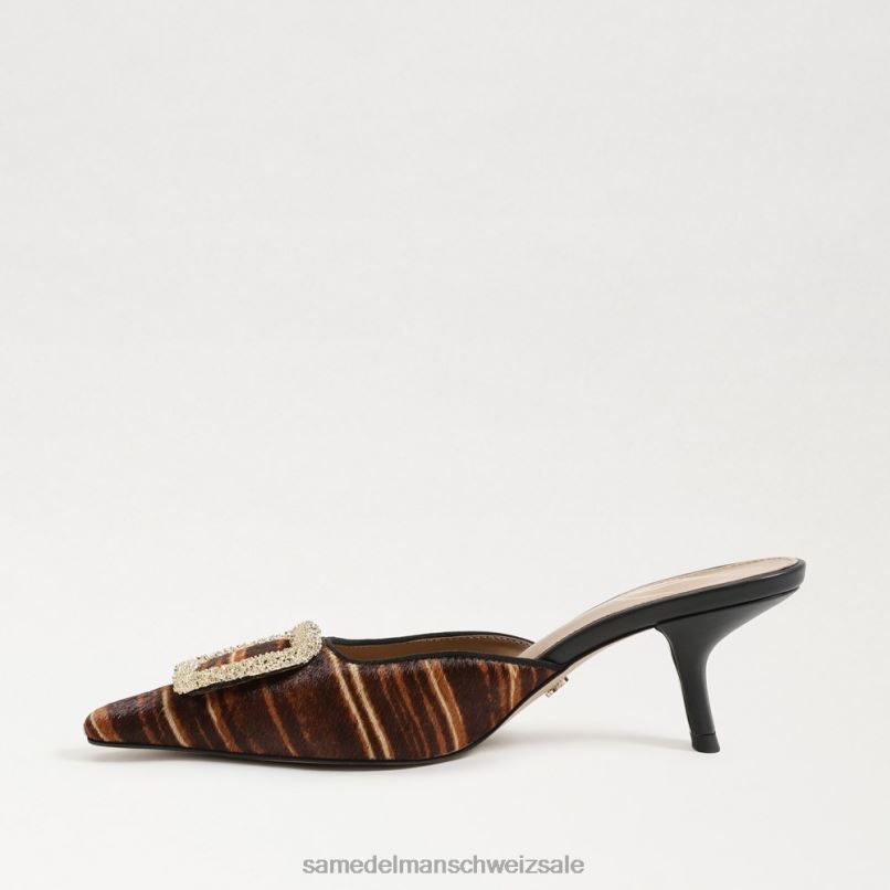 CH Sam Edelman Frauen Brit-Kitten-Heel-Mule braun-multi X2J86430 Schuhwerk