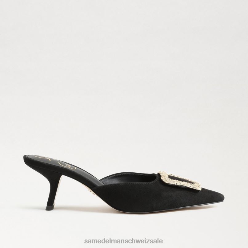 CH Sam Edelman Frauen Brit-Kitten-Heel-Mule schwarzes Wildleder X2J86434 Schuhwerk