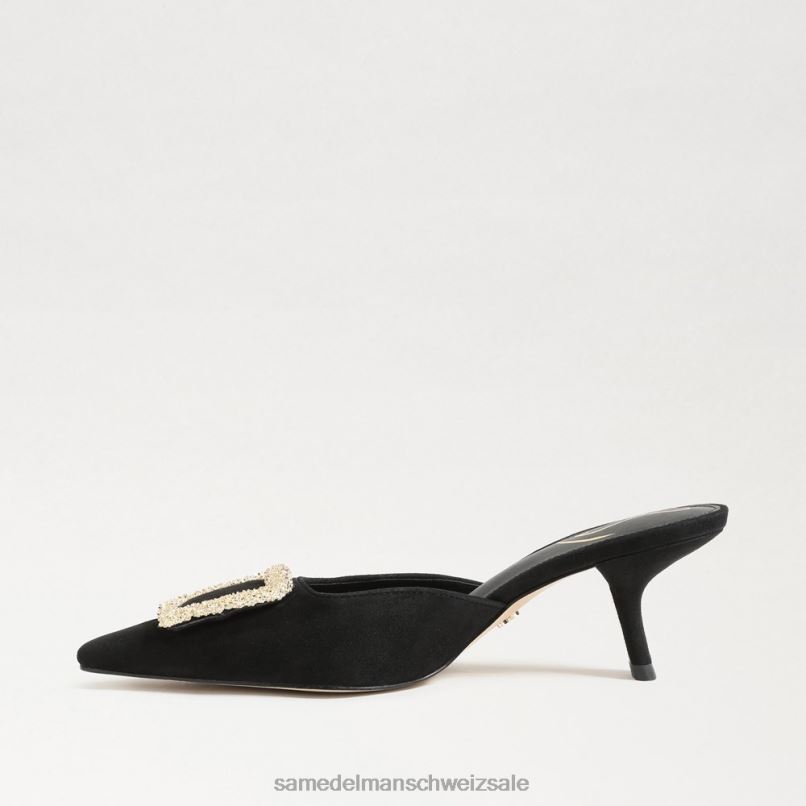 CH Sam Edelman Frauen Brit-Kitten-Heel-Mule schwarzes Wildleder X2J86434 Schuhwerk