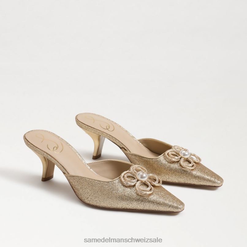 CH Sam Edelman Frauen Brit Tour Kitten Heel Bernstein Gold X2J86589 Schuhwerk