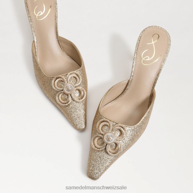 CH Sam Edelman Frauen Brit Tour Kitten Heel Bernstein Gold X2J86589 Schuhwerk