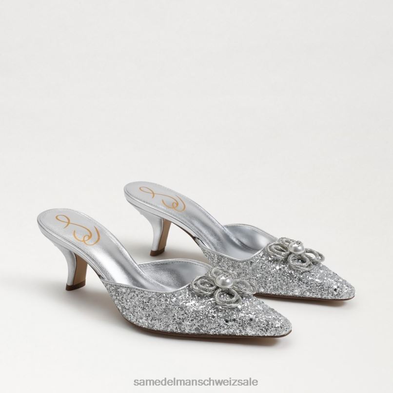 CH Sam Edelman Frauen Brit Tour Kitten Heel weiches Silber X2J86588 Schuhwerk