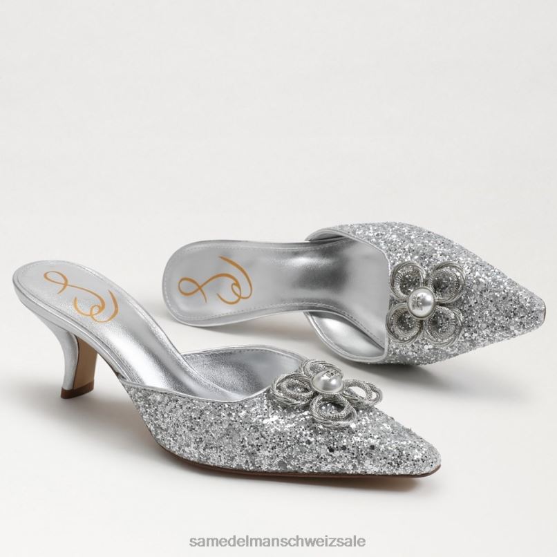 CH Sam Edelman Frauen Brit Tour Kitten Heel weiches Silber X2J86588 Schuhwerk