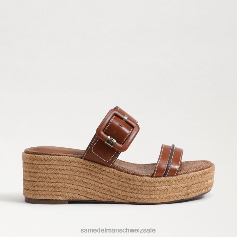 CH Sam Edelman Frauen Carson Espadrille-Keilsandale reichhaltiger Cognac X2J86353 Schuhwerk