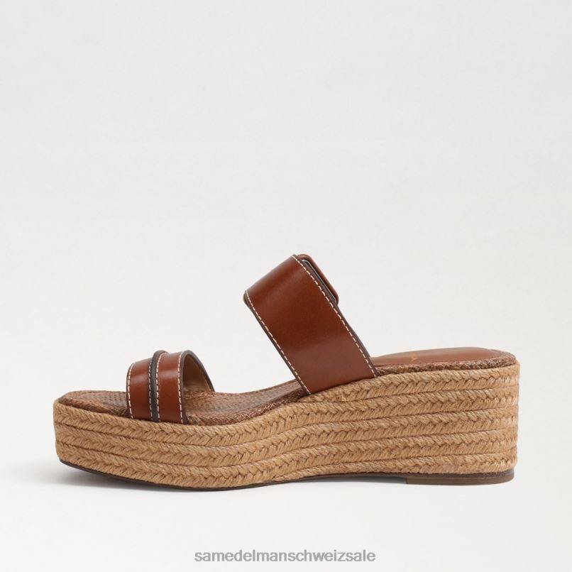 CH Sam Edelman Frauen Carson Espadrille-Keilsandale reichhaltiger Cognac X2J86353 Schuhwerk