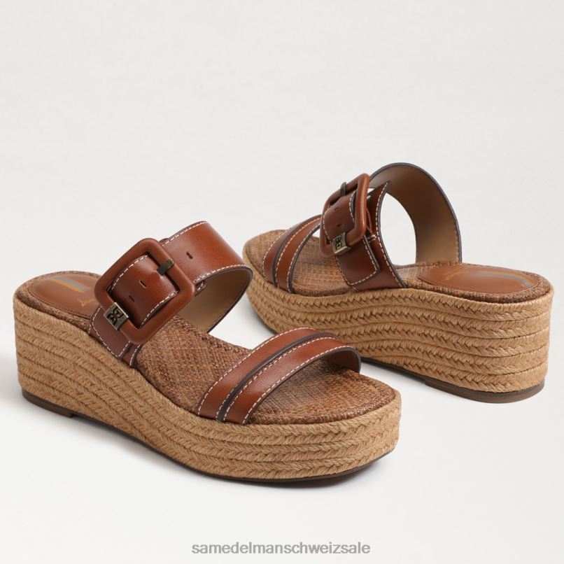 CH Sam Edelman Frauen Carson Espadrille-Keilsandale reichhaltiger Cognac X2J86353 Schuhwerk
