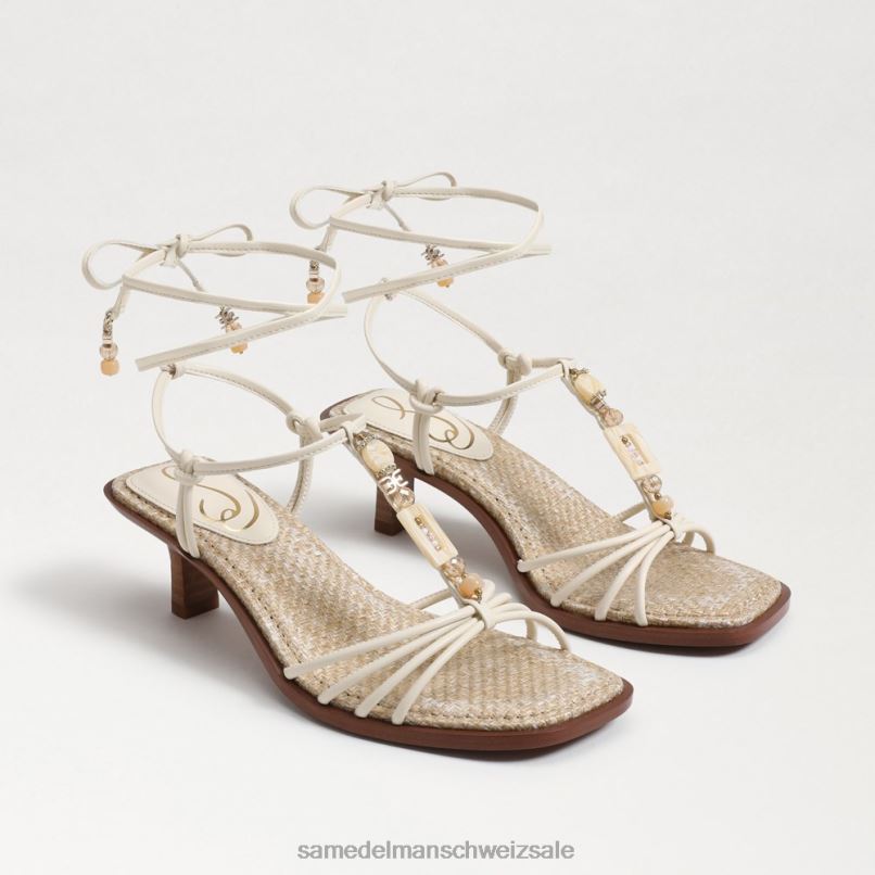 CH Sam Edelman Frauen Dacie Riemchensandale mit Kätzchenabsatz modernes Elfenbein X2J86621 Schuhwerk
