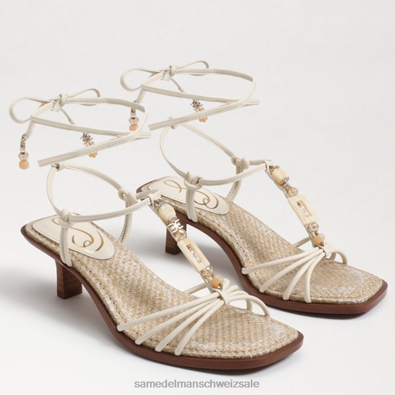 CH Sam Edelman Frauen Dacie Riemchensandale mit Kätzchenabsatz modernes Elfenbein X2J86621 Schuhwerk