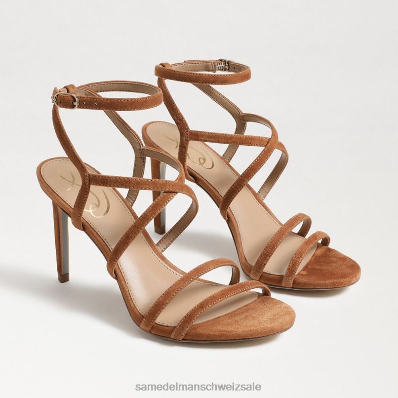 CH Sam Edelman Frauen Delanie Riemchenabsatz Grenzbraun X2J86651 Schuhwerk