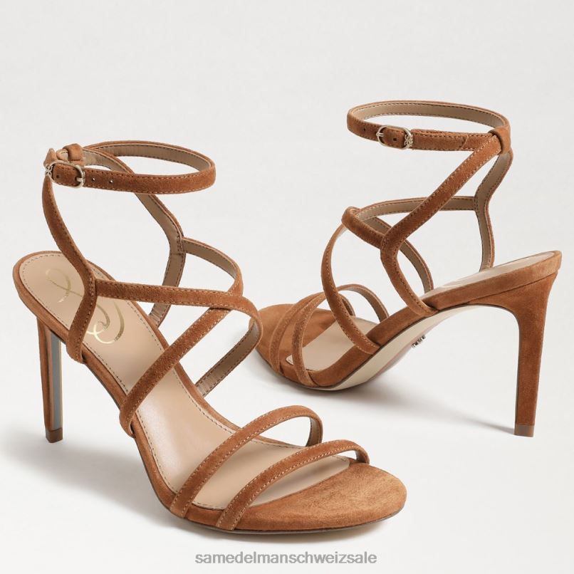 CH Sam Edelman Frauen Delanie Riemchenabsatz Grenzbraun X2J86651 Schuhwerk