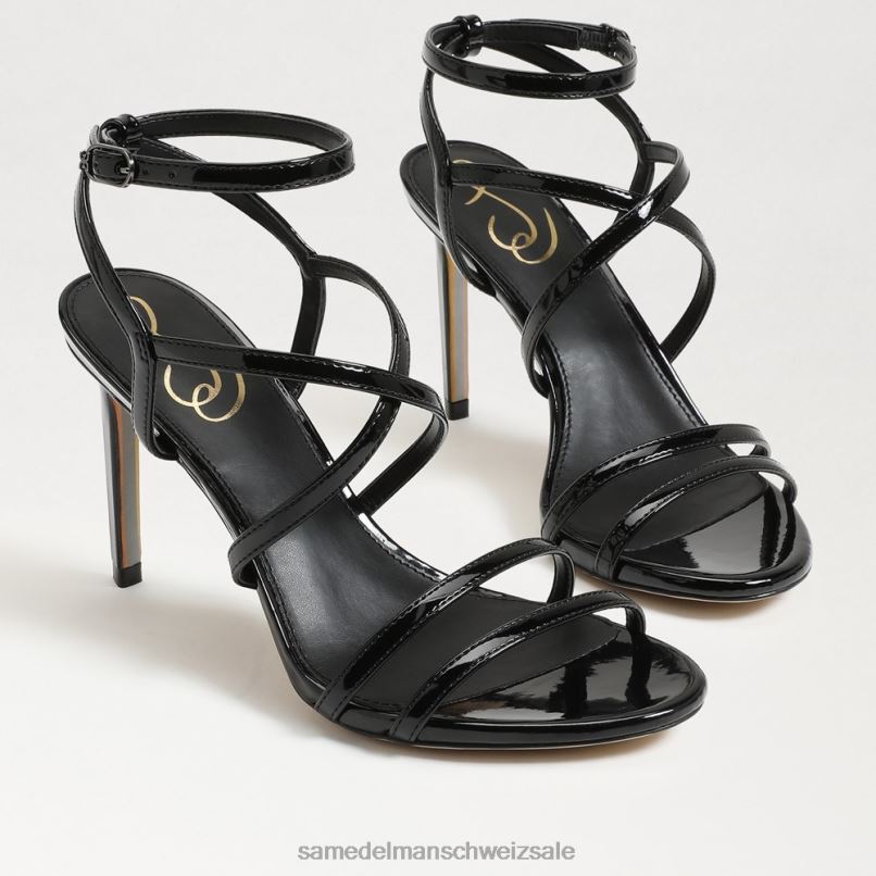 CH Sam Edelman Frauen Delanie Riemchenabsatz Schwarz X2J86648 Schuhwerk