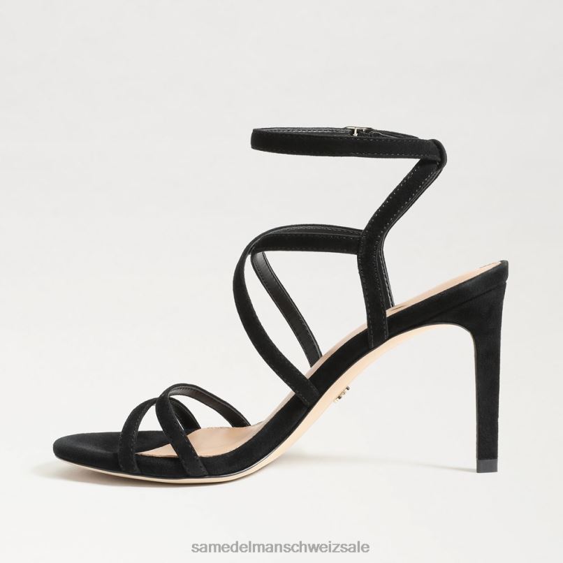 CH Sam Edelman Frauen Delanie Riemchenabsatz schwarzes Wildleder X2J86650 Schuhwerk