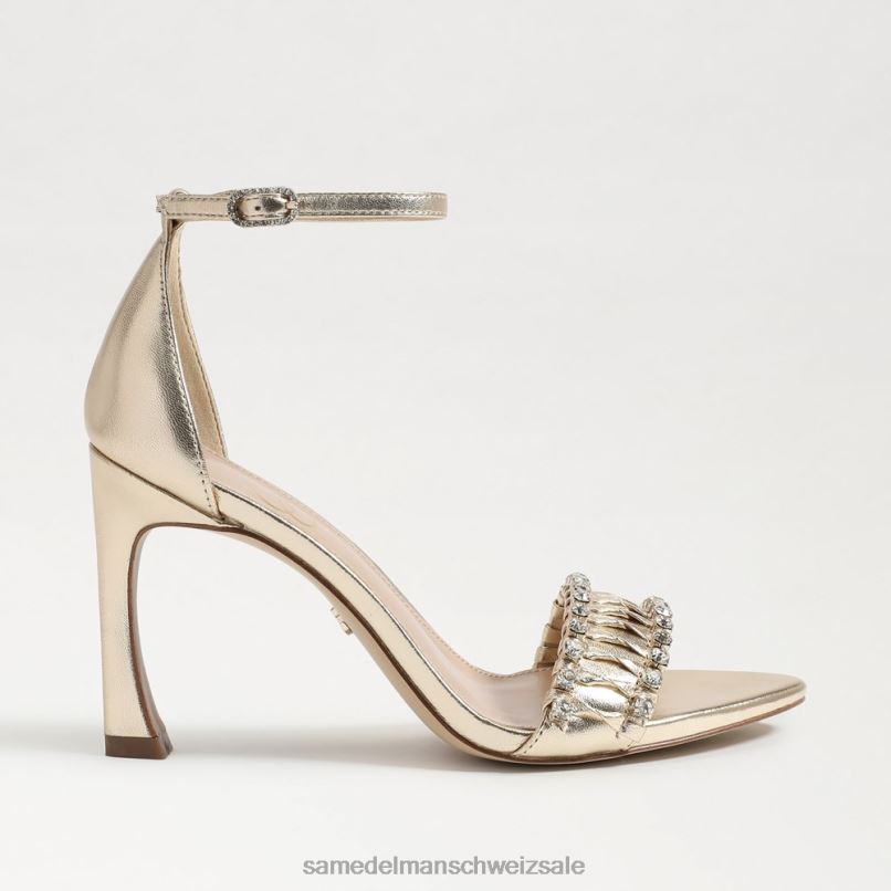 CH Sam Edelman Frauen Evelynn Riemchenabsatz Gold Blatt X2J86610 Schuhwerk