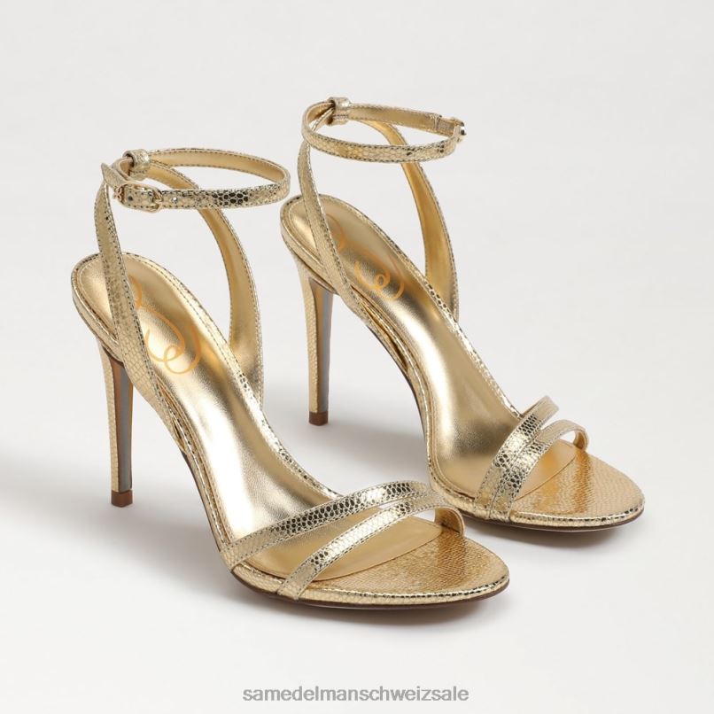 CH Sam Edelman Frauen Gemmie-Knöchelriemenabsatz Bernstein Gold X2J86676 Schuhwerk