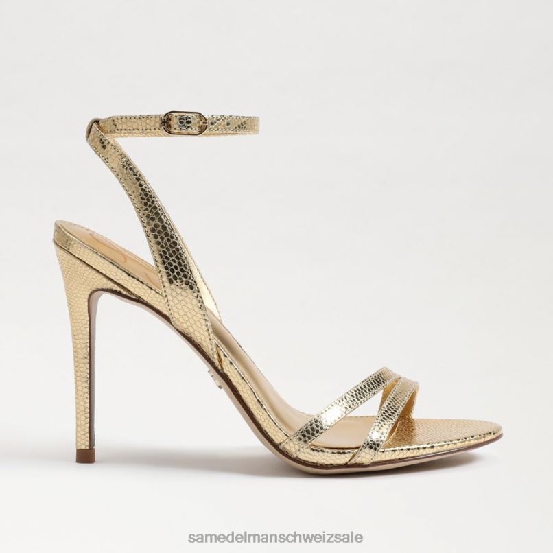 CH Sam Edelman Frauen Gemmie-Knöchelriemenabsatz Bernstein Gold X2J86676 Schuhwerk