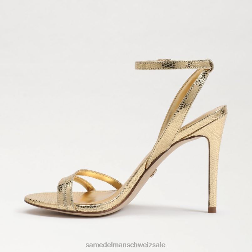 CH Sam Edelman Frauen Gemmie-Knöchelriemenabsatz Bernstein Gold X2J86676 Schuhwerk