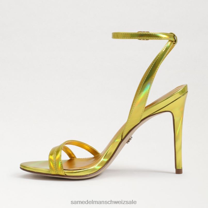 CH Sam Edelman Frauen Gemmie-Knöchelriemenabsatz Mimosa Goldmetallic X2J86670 Schuhwerk