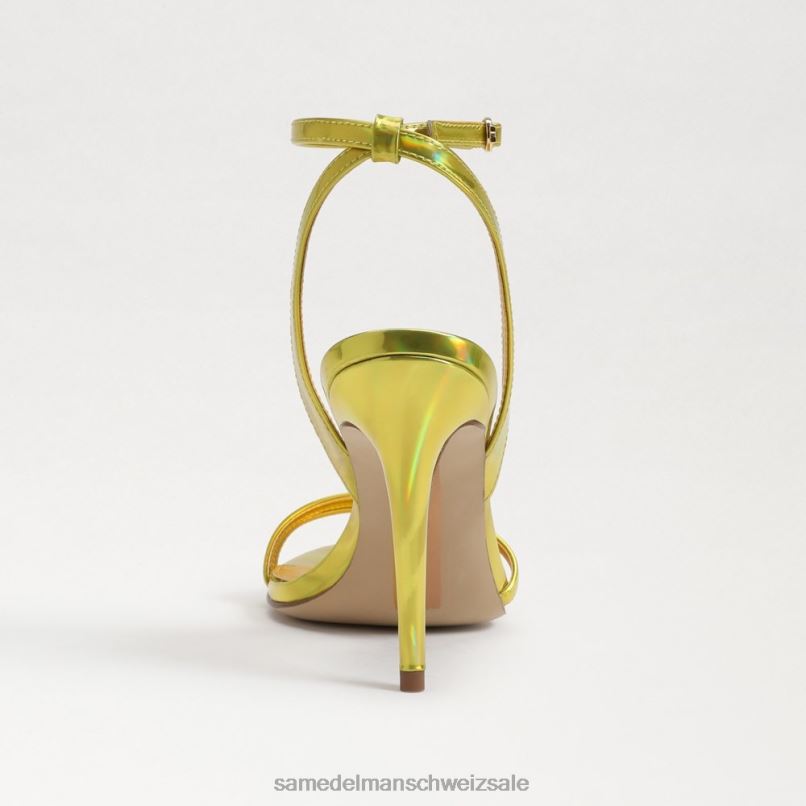 CH Sam Edelman Frauen Gemmie-Knöchelriemenabsatz Mimosa Goldmetallic X2J86670 Schuhwerk