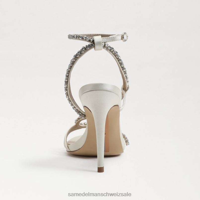 CH Sam Edelman Frauen Granger-Knöchelriemenabsatz Perlmuttfarbener Satin X2J86696 Schuhwerk