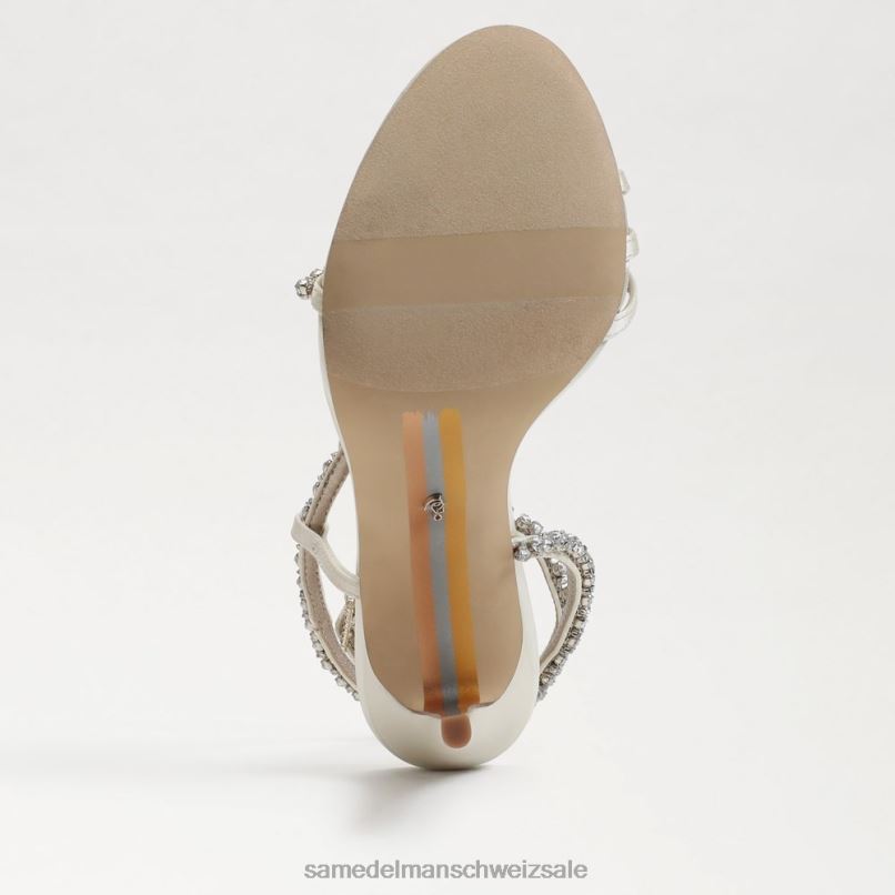 CH Sam Edelman Frauen Granger-Knöchelriemenabsatz Perlmuttfarbener Satin X2J86696 Schuhwerk