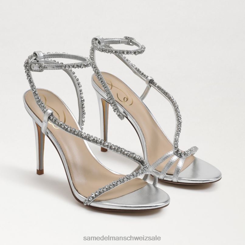 CH Sam Edelman Frauen Granger-Knöchelriemenabsatz weiches Silber X2J86695 Schuhwerk