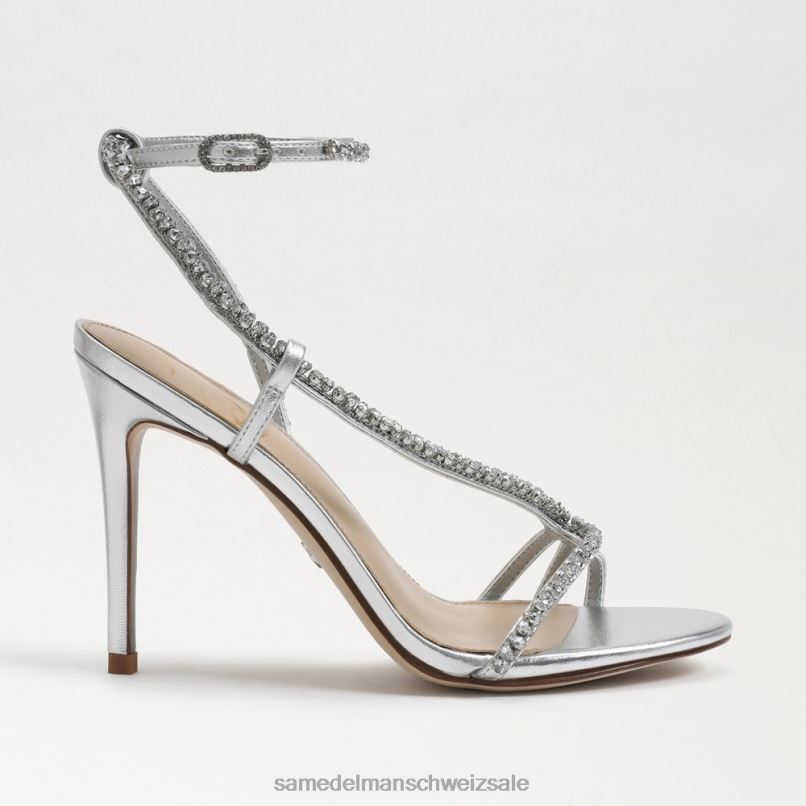 CH Sam Edelman Frauen Granger-Knöchelriemenabsatz weiches Silber X2J86695 Schuhwerk
