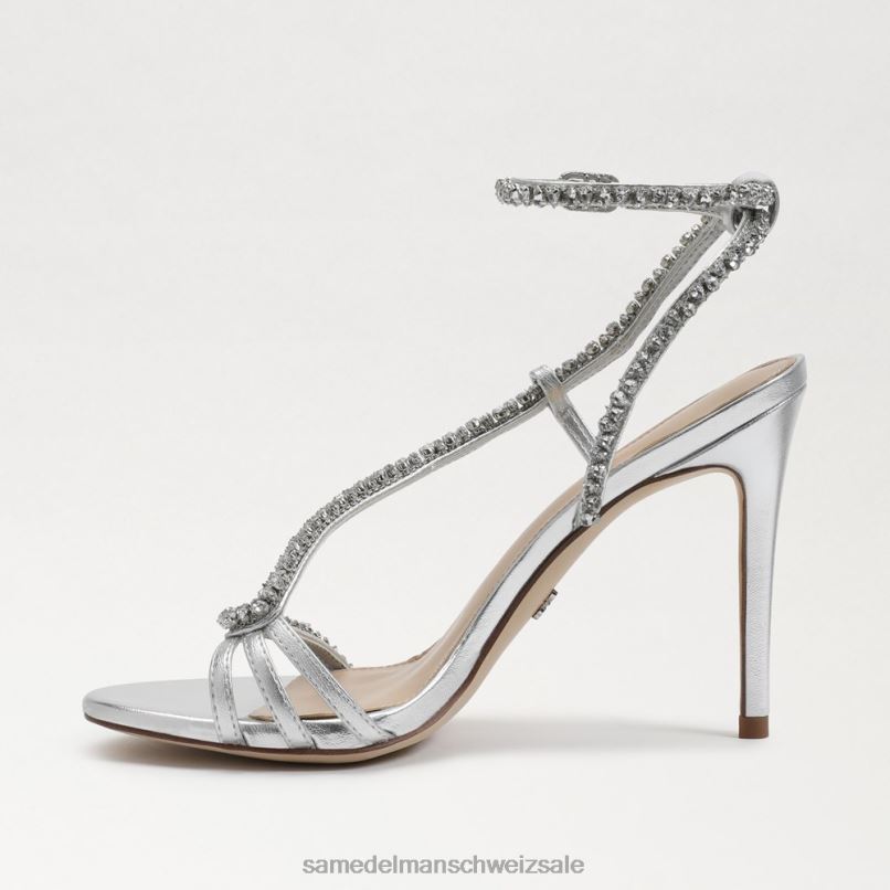 CH Sam Edelman Frauen Granger-Knöchelriemenabsatz weiches Silber X2J86695 Schuhwerk