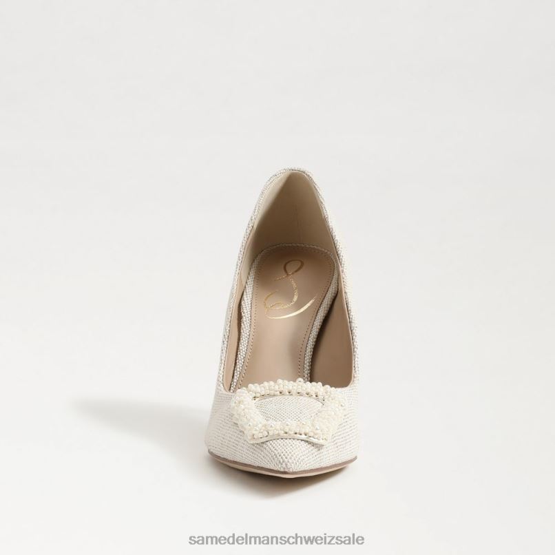 CH Sam Edelman Frauen Harriett-Perlen-Absatz mit spitzer Zehenpartie Elfenbein-Multi X2J86584 Schuhwerk