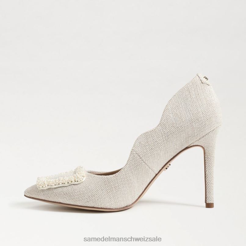 CH Sam Edelman Frauen Harriett-Perlen-Absatz mit spitzer Zehenpartie Elfenbein-Multi X2J86584 Schuhwerk