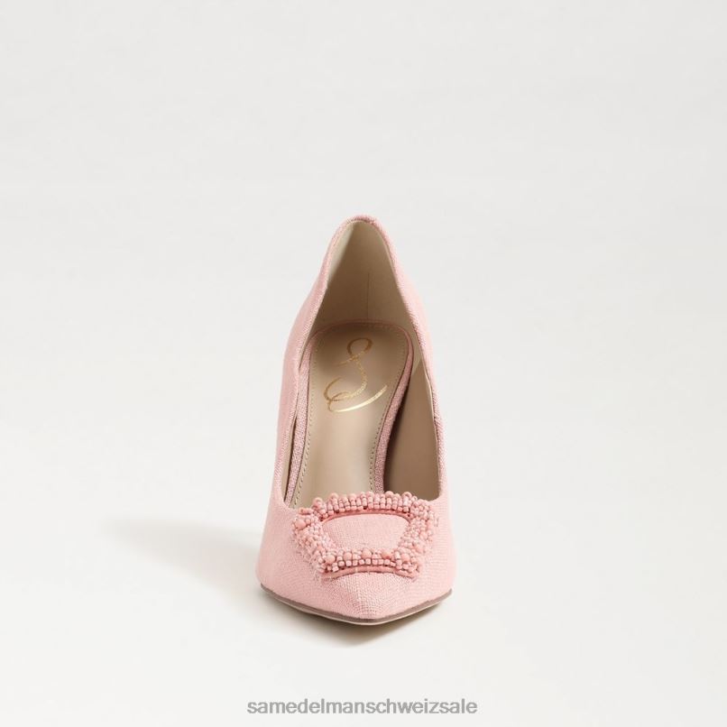 CH Sam Edelman Frauen Harriett-Perlen-Absatz mit spitzer Zehenpartie Korallenpfirsich X2J86585 Schuhwerk