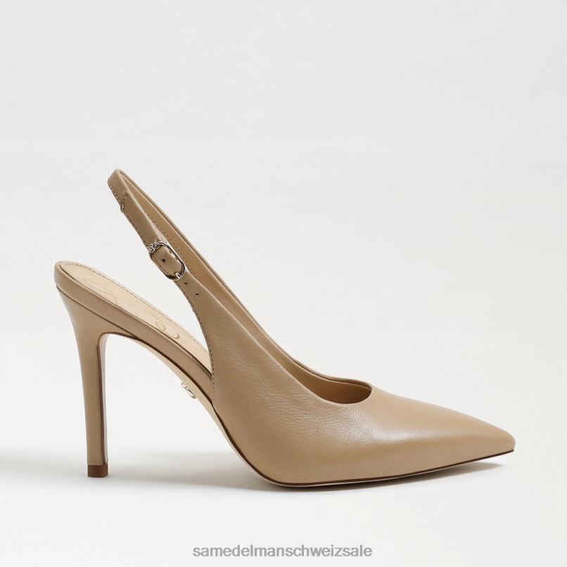 CH Sam Edelman Frauen Haselnussbraune Slingback-Pumps sanftes Beige X2J86661 Schuhwerk